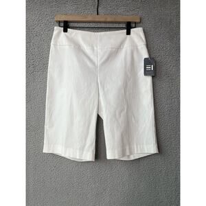 NWT Elliott Lauren Short 4 Small Pull On Stretch Bermuda White Golf Minimalist